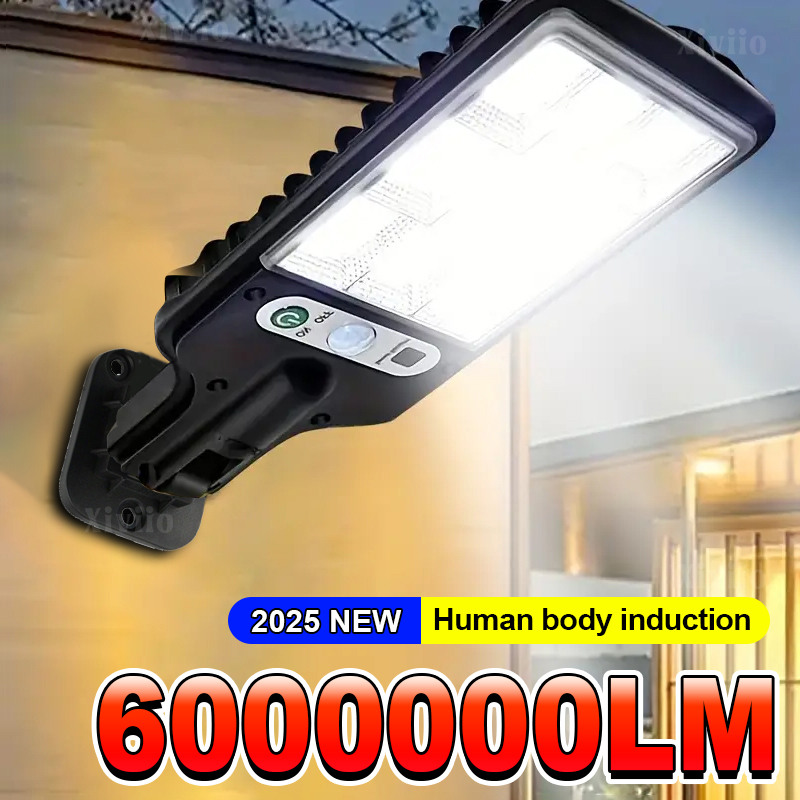 最新の 6000000LM アップグレード強力なソーラー Led ライト屋外ソーラーランプモーションセンサーソーラーガーデンライト街路庭ランタン