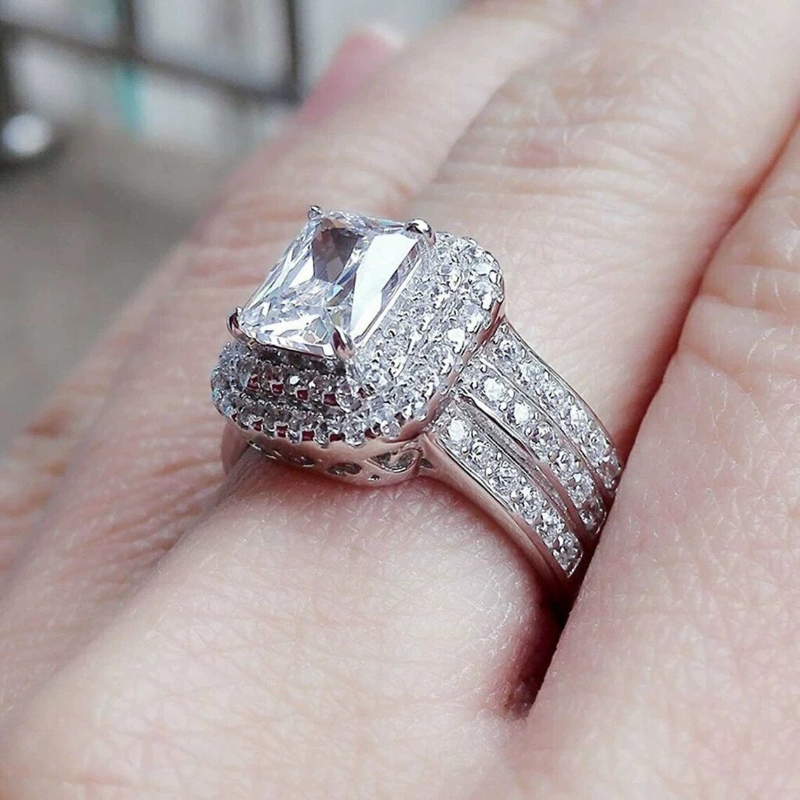 2026 新しいスタイルのファッションラウンドダイヤモンドホワイトモアッサナイトリング - 婚約と結婚式の豪華でエレガントな女性のパーソナライズされたリング