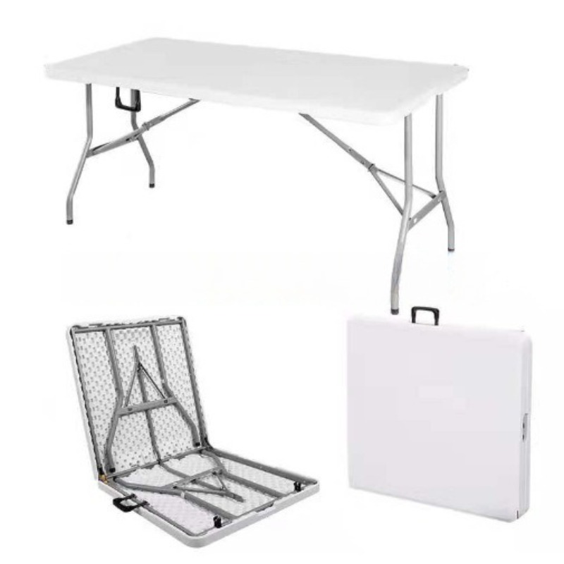 122cm Folding Table Plastic Portable Tables for Dining Parties Card Picnic Camping Granite White Outdoor Отдых На Природе Mesas