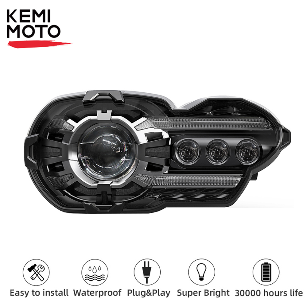 BMW K1200R 2005-2009 BMW K1300R 2010-2013 オートバイ LED ヘッドライト完全な LED プロジェクターヘッドライトアセンブリ