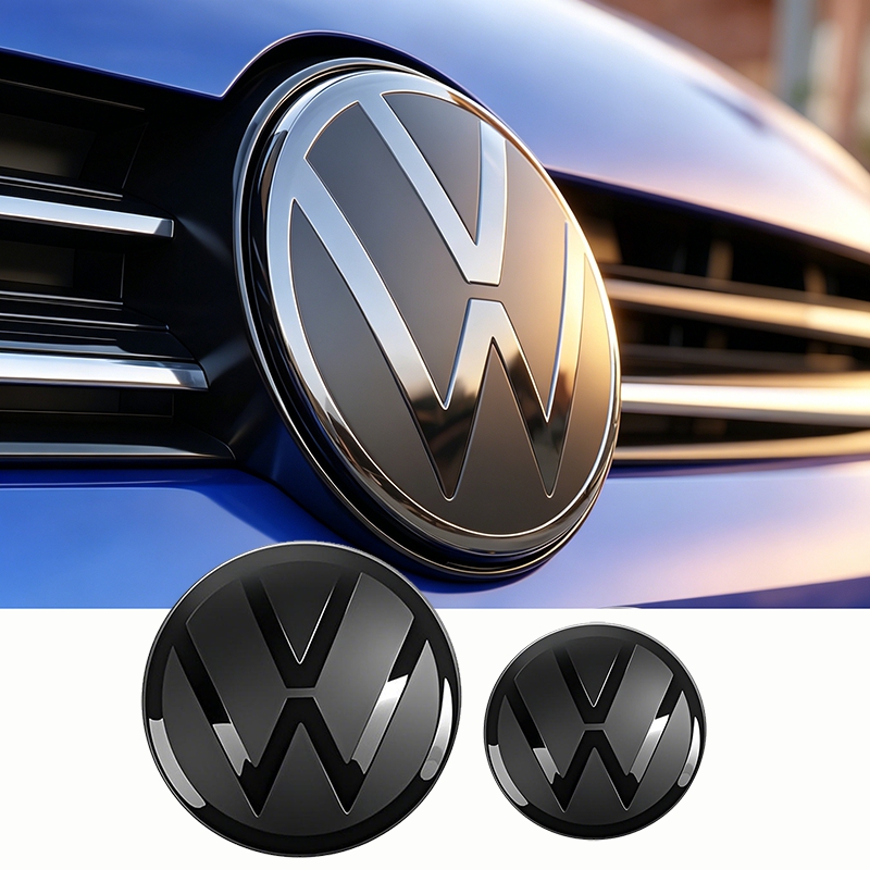 ACC には影響しませんフォルクスワーゲン車のフロントグリルリアトランクエンブレム蓋ステッカー VW GTI ポロゴルフパサートティグアン CC T-ROC Arteon Jetta