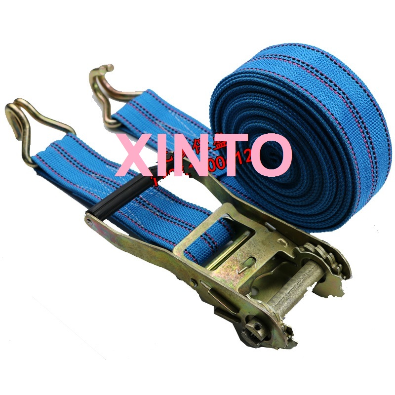 2.5 "、55 ミリメートル、5TX4M--6 メートル、ラチェットタイダウン貨物ラッシング出荷パッケージストラップ自動バックル出荷ベルトアセンブリスリング