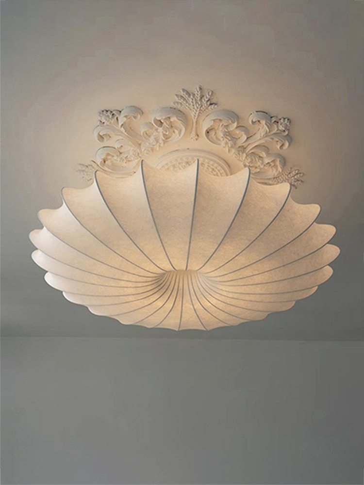 Japanese Wabi Sabi Silk Pendant Lamp Living Room Bedroom Chandelier Home Decor Design Lighting Ceiling Light Led Lustre Fixtures