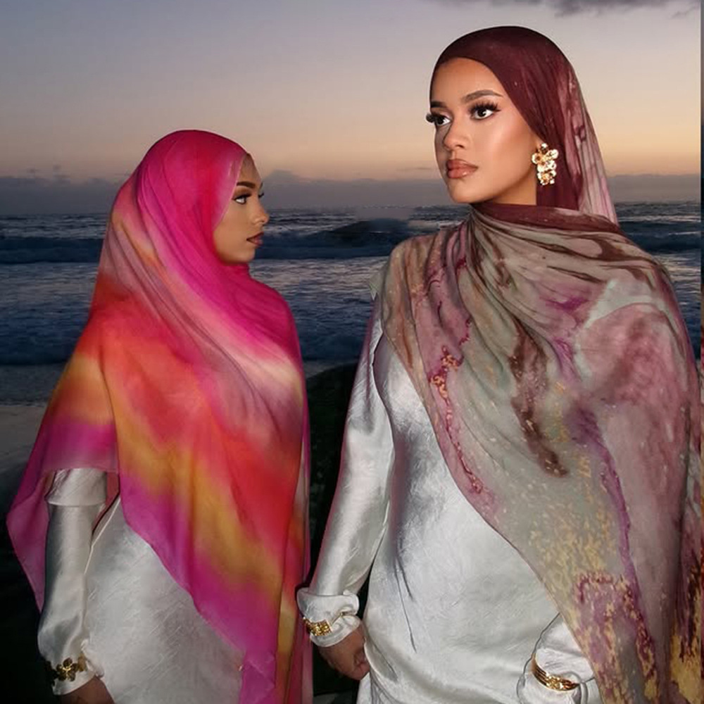 Premium Printed Hijab Headscarf Soft Breathable Hijab Muslim Women Islam Cotton Shawls and Wraps Viscose Modal Hijab