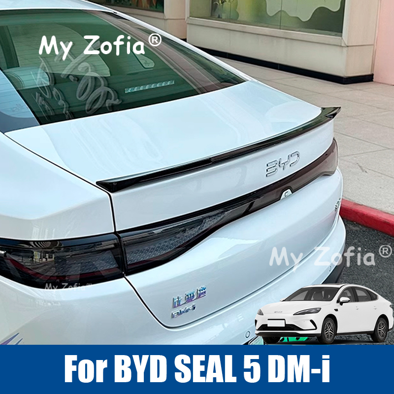 BYD シール 5 DM-i 2025 2026 車のリアトランクリッドリップボディキットスポイラー翼 ABS ブラックカーボンチューニング外装アクセサリー