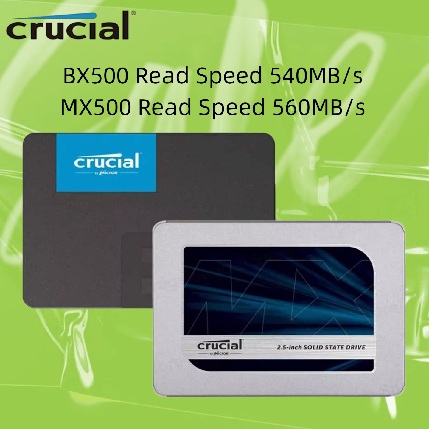 Crucial SSD MX500 BX500 240 ギガバイト 500 ギガバイト 1 テラバイト 2 テラバイト 3D NAND SATA 2.5 インチ高速内部ソリッドステートドライブラップトップデスクトップ用
