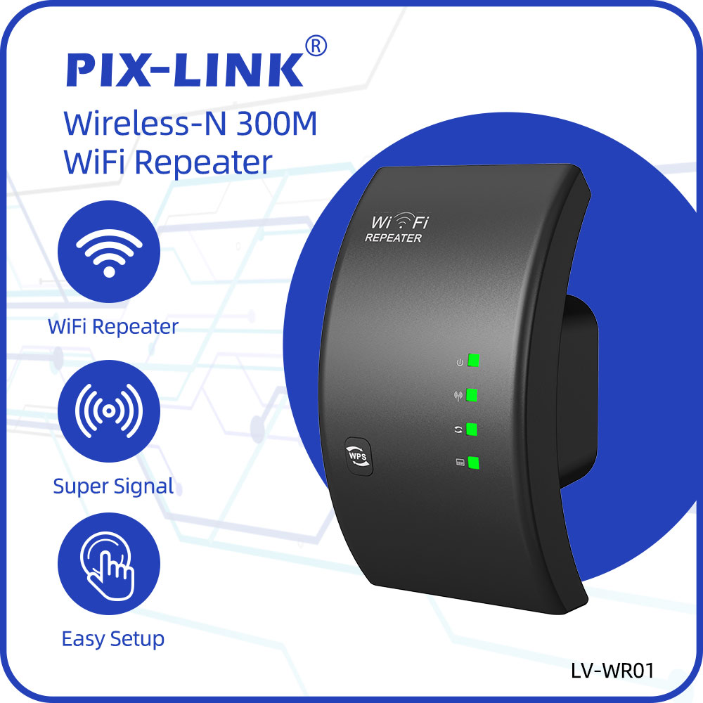 PIX-LINK ワイヤレス WiFi リピーター Wifi エクステンダー Ultraboost Wifi アンプ長距離レピター 300M Wi-Fi ブースター アクセス ポイント