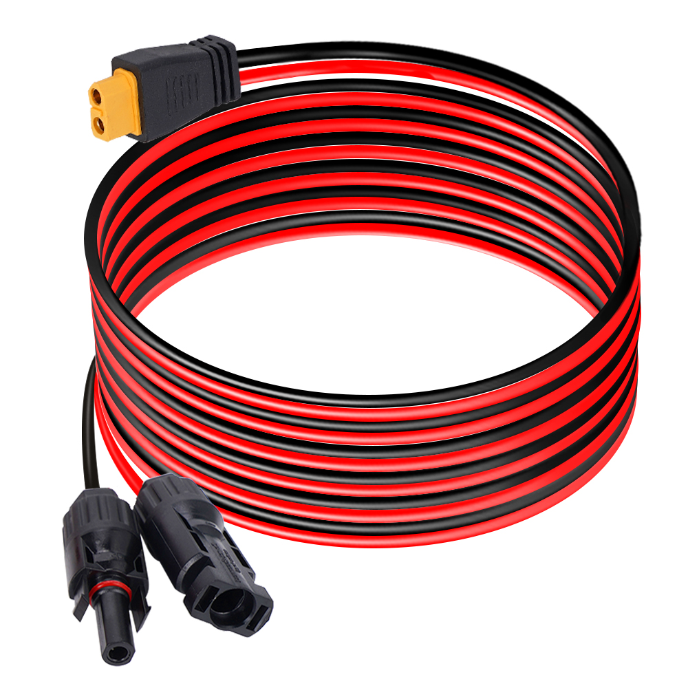12AWG 6 メートル XT60 メス延長ケーブルクイックコネクタ 8 個ケーブルクリップ自動車 RV オートバイソーラーパネルバッテリー充電ケーブル