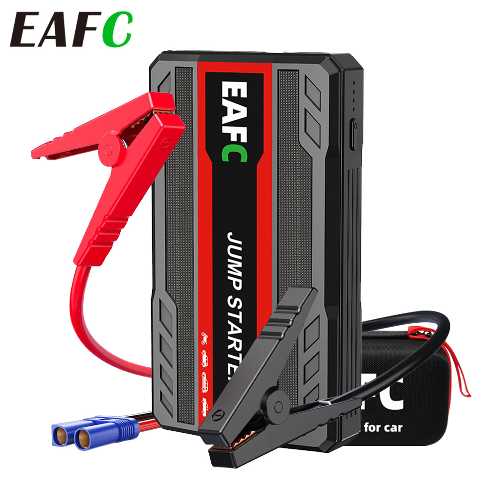 EAFC 600A 車緊急ジャンプスターター 12V ブースター 3.0L ディーゼル/ガソリン車用 ポータブル電源銀行 LED 懐中電灯付き 高速充電