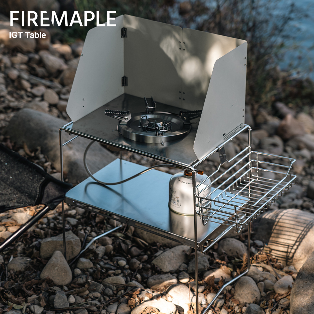 FireMaple IGT システムテーブル ステンレス鋼 アウトドア キャンプ ストーブ ポータブル ピクニックテーブル ハイキング 旅行用