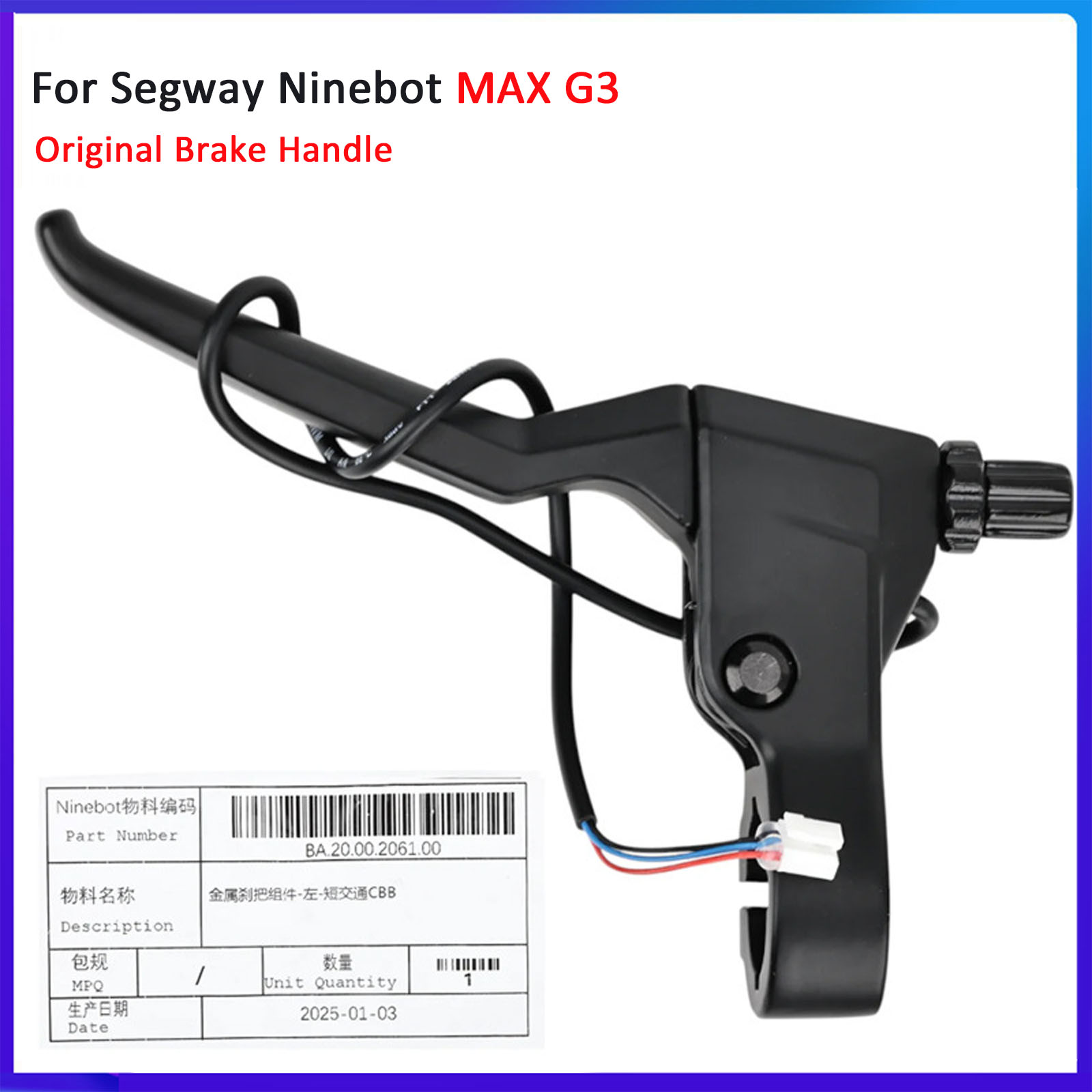 Original Left Right Brake Handle for Segway Ninebot MAX G3 Electric Scooter Left Right Brake Lever Replacement Parts
