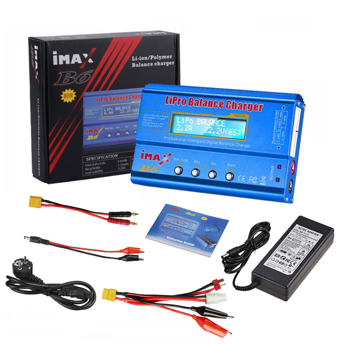 HTRC iMAX B6 80W RC 充電器 Lipo ニッケル水素リチウムイオンニカドバッテリー充電器 RC B6 充電器リプロ放電器デジタルバランス充電器