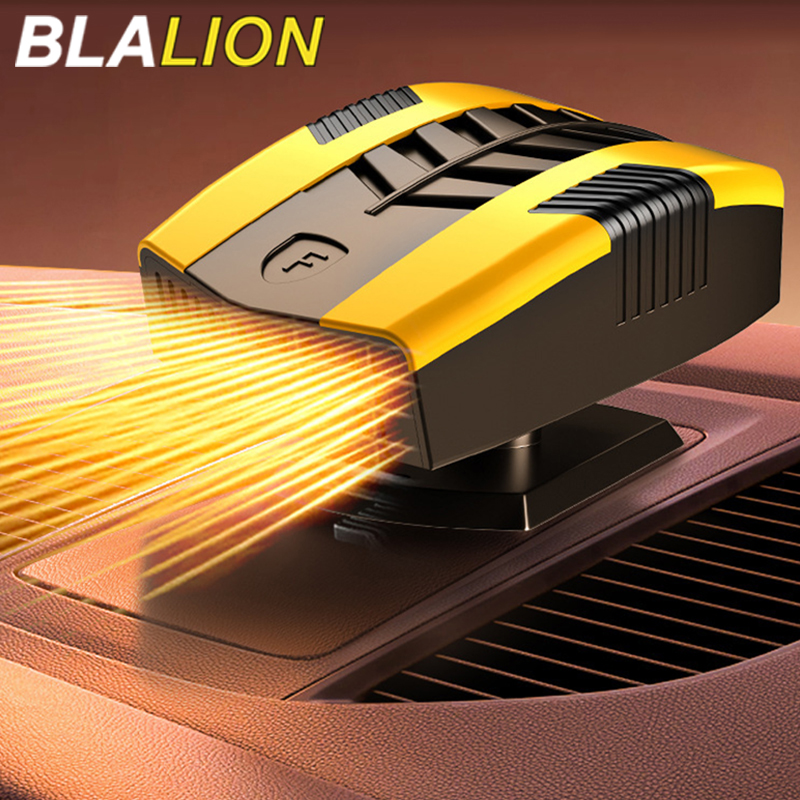 BLALION 12V カーヒーターフロントガラスデフォッガーとデフロスター 360 度回転可能な加熱/冷却ファンポータブル自動空気曇り止めヒーター