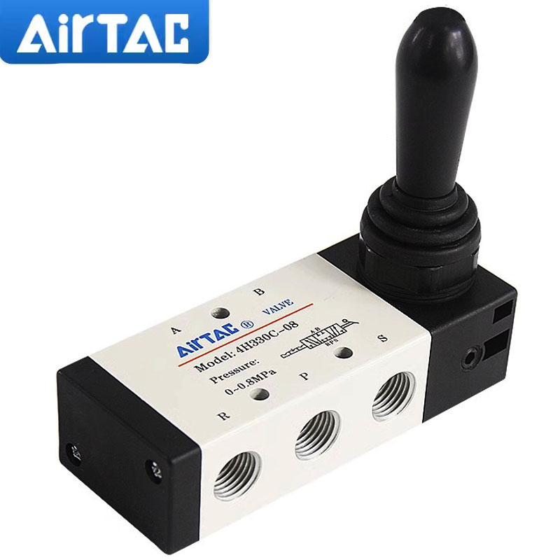 AirTAC オリジナル空気圧マニュアルバルブレバーバルブ 4H210 4HA230 4H310 4HA330 制御エアバルブ。