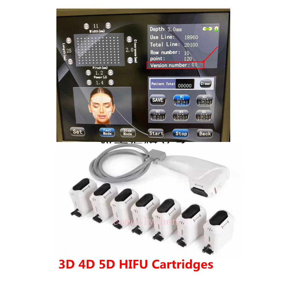 3D 4D HIFU カートリッジ交換部品抗しわフェイスボディリフティングアクセサリー 20000 ショット 3D 4D Hifu マシン