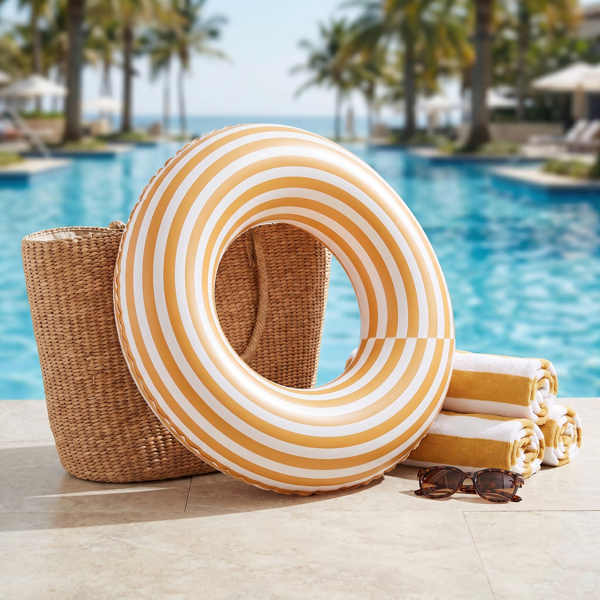 インフレータブル水泳リング PVC ストライプ サイズ 80 完璧なプールパーティーフロートラウンジ夏水泳リング屋外ビーチ楽しい