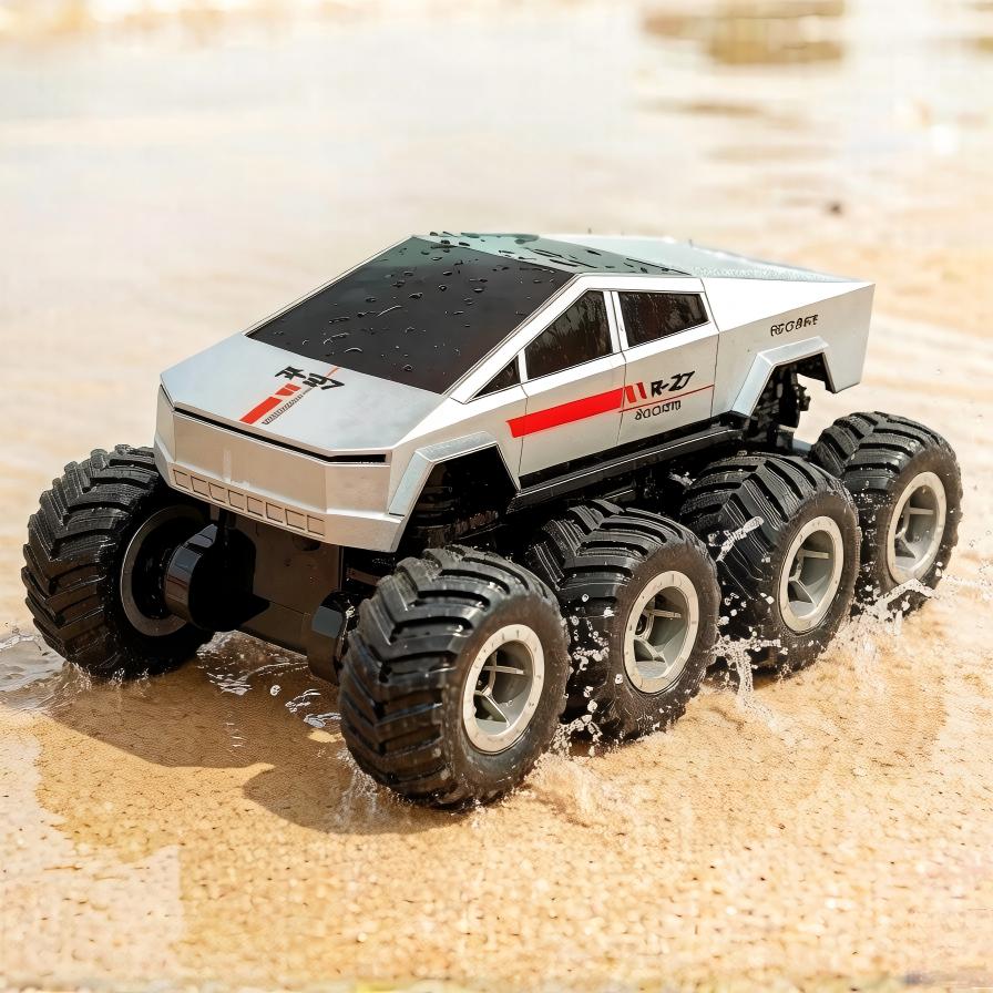 2.4 グラム水陸両用 RC カー 8WD 全地形陸地および水上リモートコントロールトラックスタント車両防水 RC カーおもちゃギフト子供のための Q218