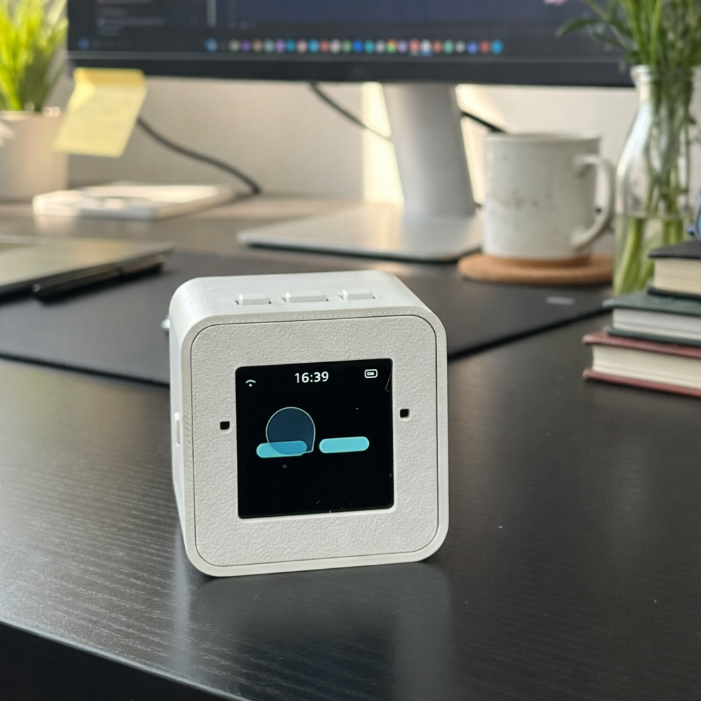 DeepSeek XiaoZhi ミニ AI ロボット |スマート音声チャットボット、感情的なインタラクション、パーソナライズされた AI コンパニオン、インタラクティブなデスクトップ ギフト