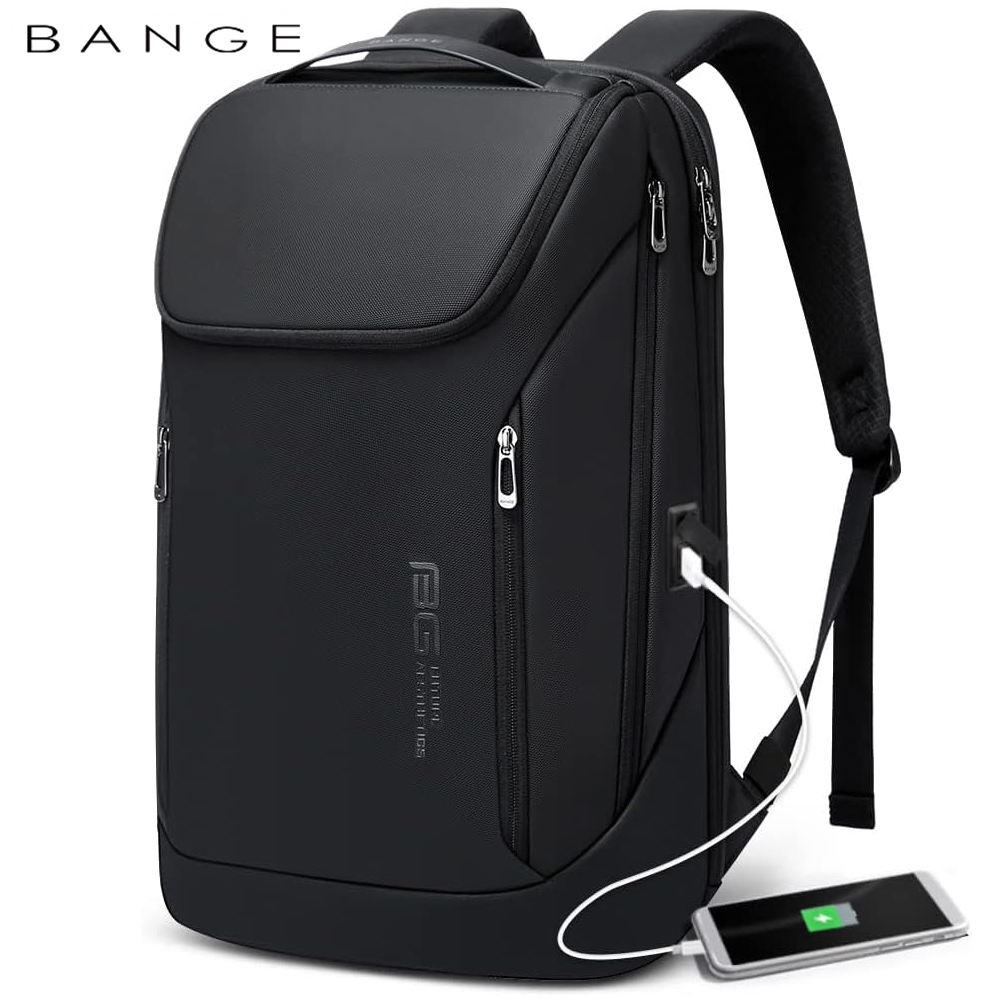 BANGE ビジネスバックパックラップトップ 15.6 インチ多機能防水大容量日常業務男性バックパックスクールバッグ Mochila