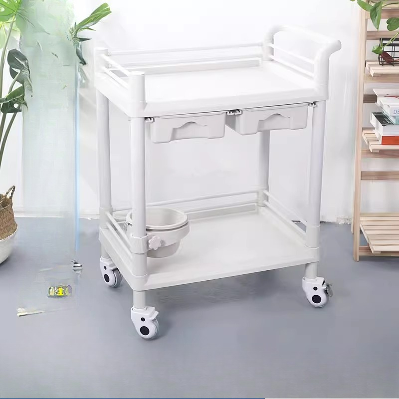 バブルマシン用多機能カート、医療用ABSプラスチックユーティリティ収納棚、サロン用ポータブルSPA機器スタンド