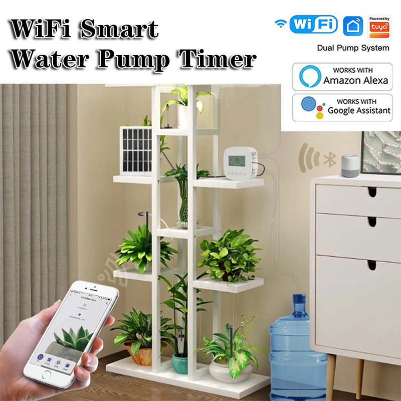 WiFi Tuya スマート散水機自動植物コントローラーユニットシステムガーデン点滴灌漑ツール Alexa Google