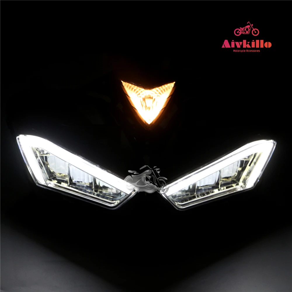 ヤマハ YZF R3 R25 2013-2018 オートバイレトロフィット LED ヘッドライトアセンブリヘッドランプ YZFR3 YZFR25 2014 2015 2016 2017