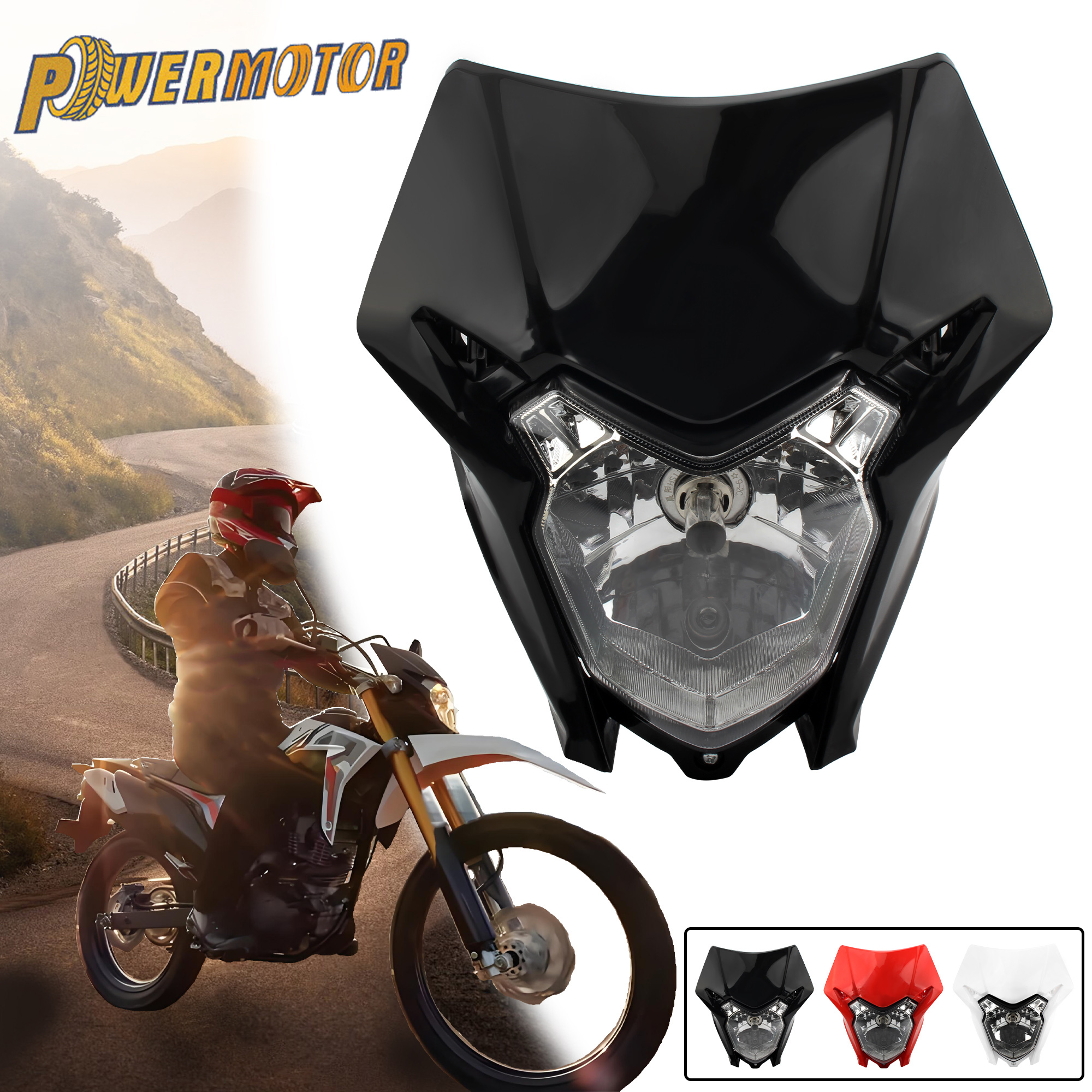 オートバイモトクロス LED ハロゲンヘッドライトヘッドランプホンダ CRF150L 150R 150F 230L 250L 250X 250M 300 450L 450X 450RL