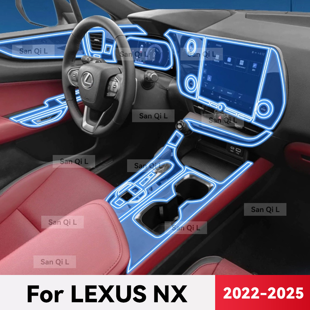 透明 TPU レクサス NX 2022-2025 カーセンターコンソールメディアダッシュボードナビゲーションアンチスクラッチプロテクターインテリアフィルム