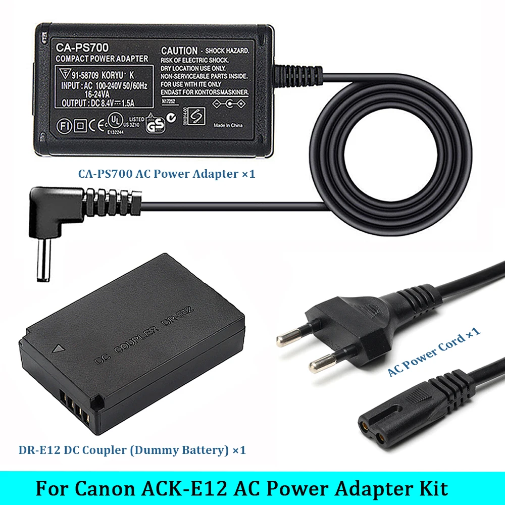 Canon ACK-E12 AC 電源アダプターキット CA-PS700 電源付き