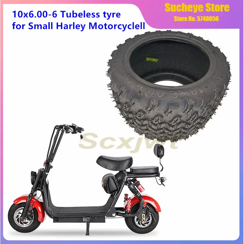 高品質 10*6.00-6 チューブ 10 インチ拡大タイヤ 10x6.00-6 オートバイチューブレス真空オフロード電動スクーターモーター