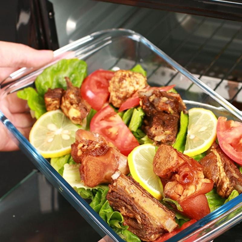Heat Resistant Glass Loafs Pan Baking Tray Suitable For Cheesecakes And Pastries JOMD