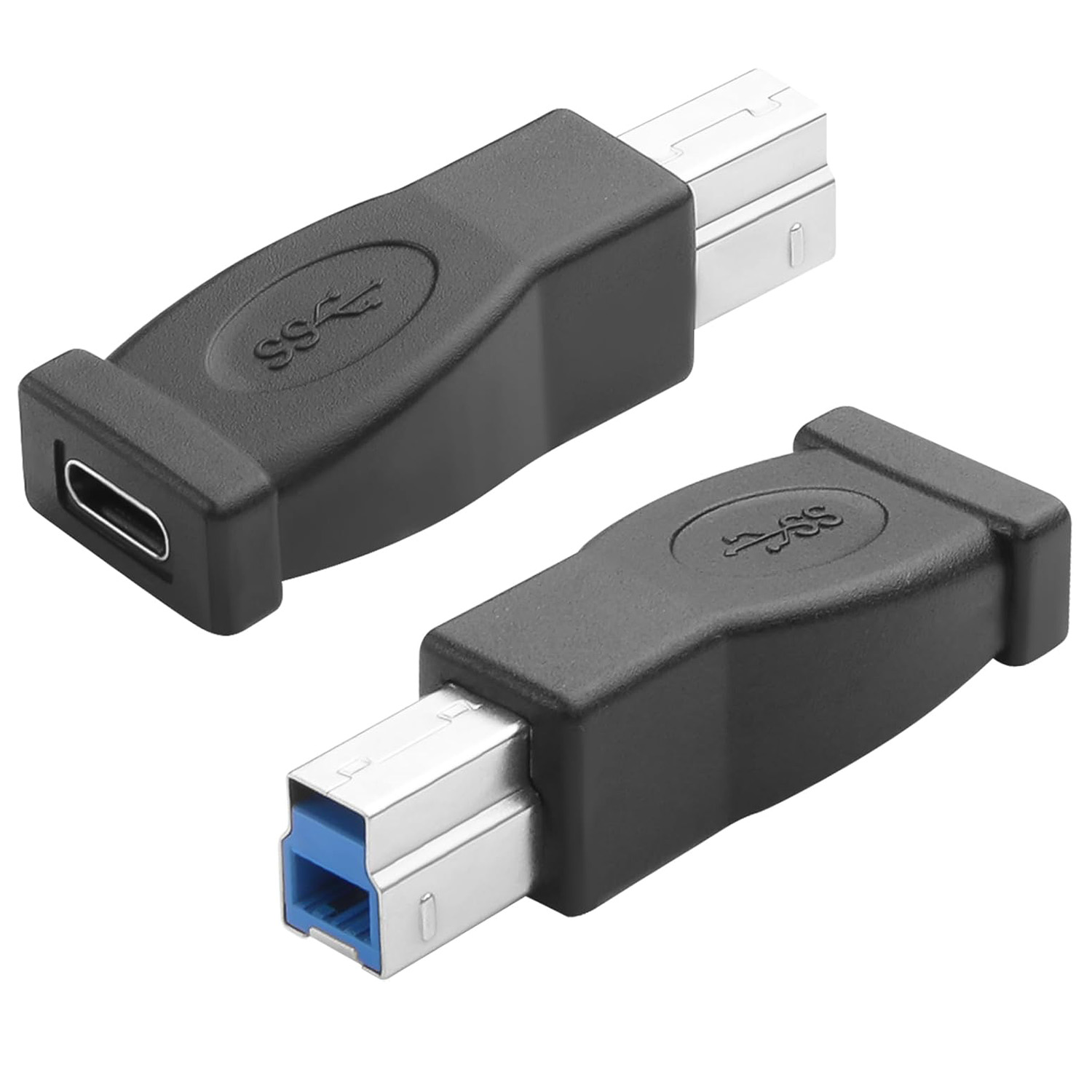 2 個 USB タイプ C 3.1 メス - USB 3.0 B オス データ充電器アダプタ コネクタ プリンタ スキャナ 外付けハード ドライバ ラップトップ用