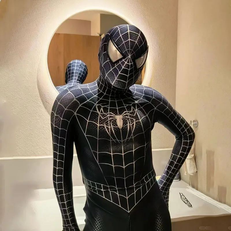 アニメスパイダーマンレミートビーコスプレ衣装スーパーヒーロー冒険黒ハロウィンパーティージャンプスーツセットパフォーマンス衣類カーニバル