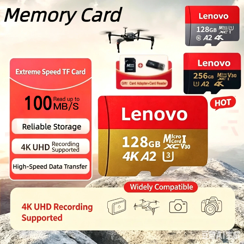 High Speed Flash TF SD Card 256GB 128GB Mini SD Memory Card U3 Micro TF Storage Card Ultra Fast Transmission for Camera Phone