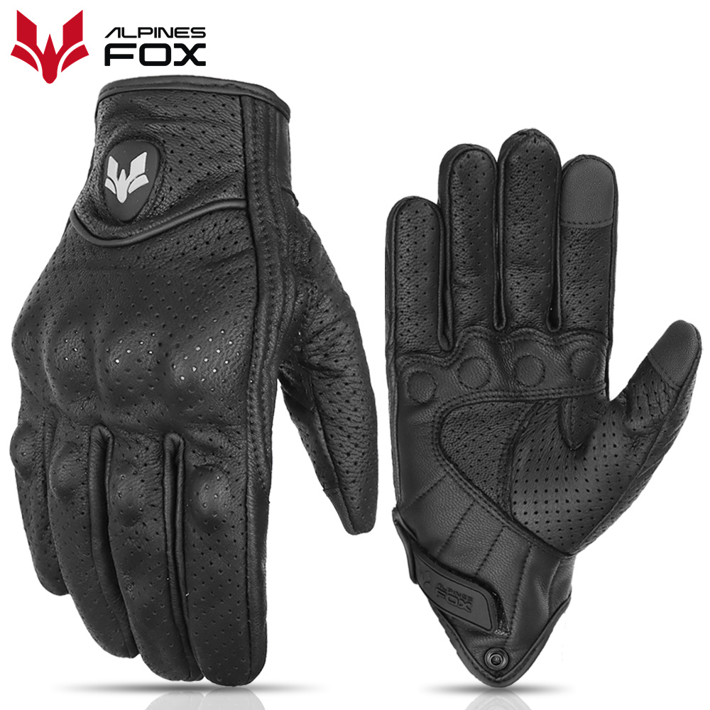 2023 夏の新ヴィンテージレザーオートバイ手袋男性黒耐摩耗性 Guantes タッチスクリーン抗スリップレトロ Motobiker Luvas