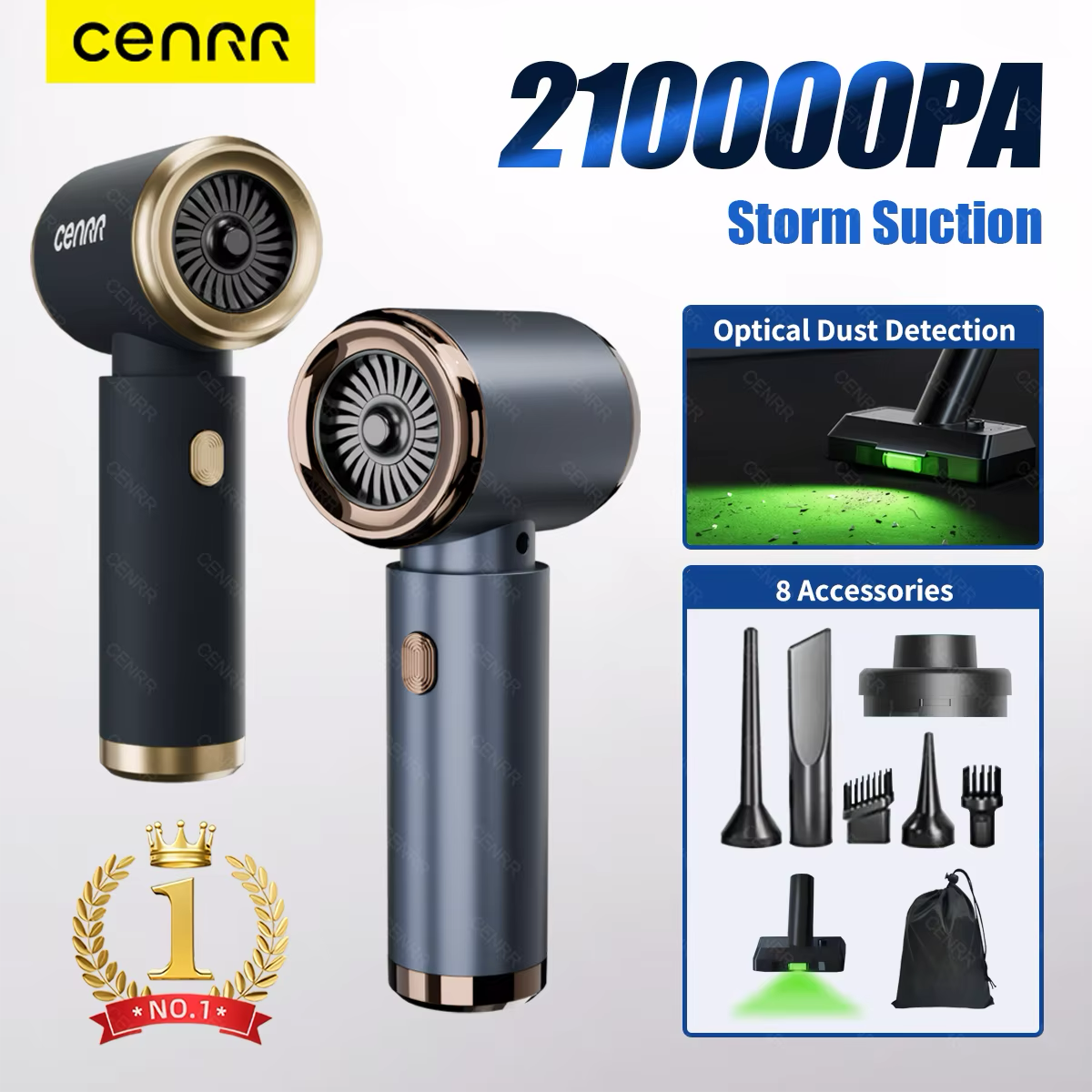 CENRR 210000PA ミニ車の掃除機ポータブル強力な吸引掃除機ハンドヘルドワイヤレス強力な車の洗浄機