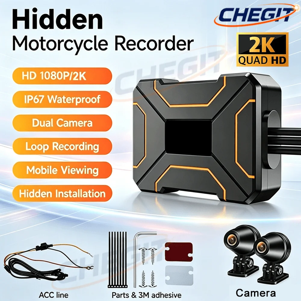 新しい 2 18K /1080P HD DVR オートバイデュアルカメラレコーダー WIFI ビデオモト自転車屋外乗馬防水オートバイダッシュカム