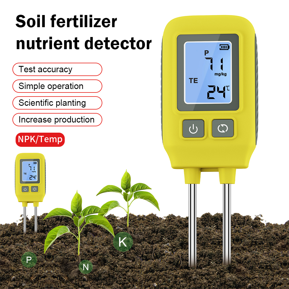 土壌 NPK 分析計 0-1999mg/kg デュアルニードル窒素リンカリウム検出器 Soli 温度肥沃度テスターガーデンファーム