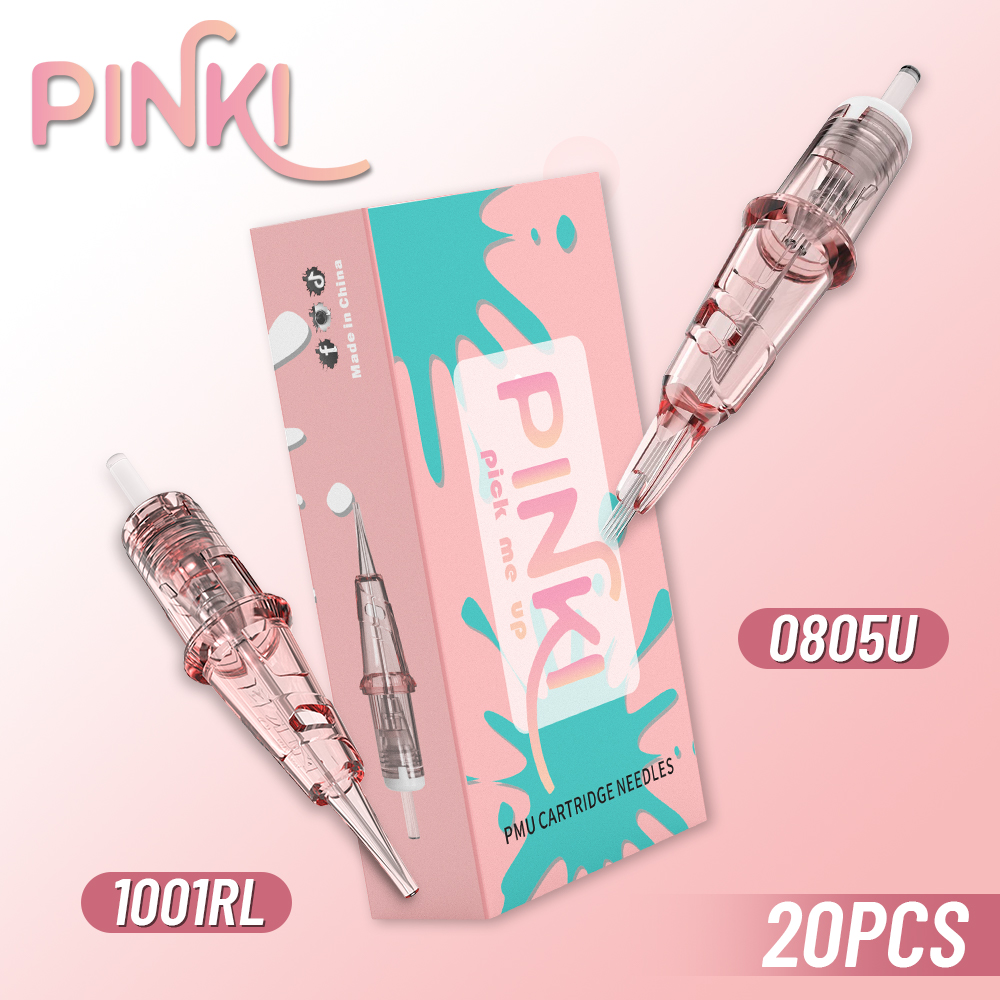 20 個 PINKI PMU タトゥーカートリッジ針アートメイクマイクロブレーディングロータリータトゥーペンマシン用