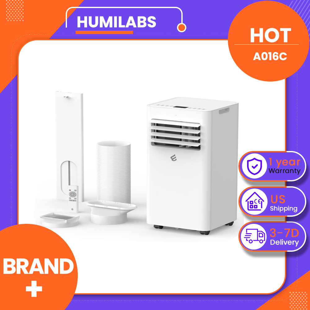 HUMILABS A016C 10,000 BTU ポータブルエアコン、450 平方フィートの部屋用 3-in-1 AC ユニット、冷却、除湿機能付き