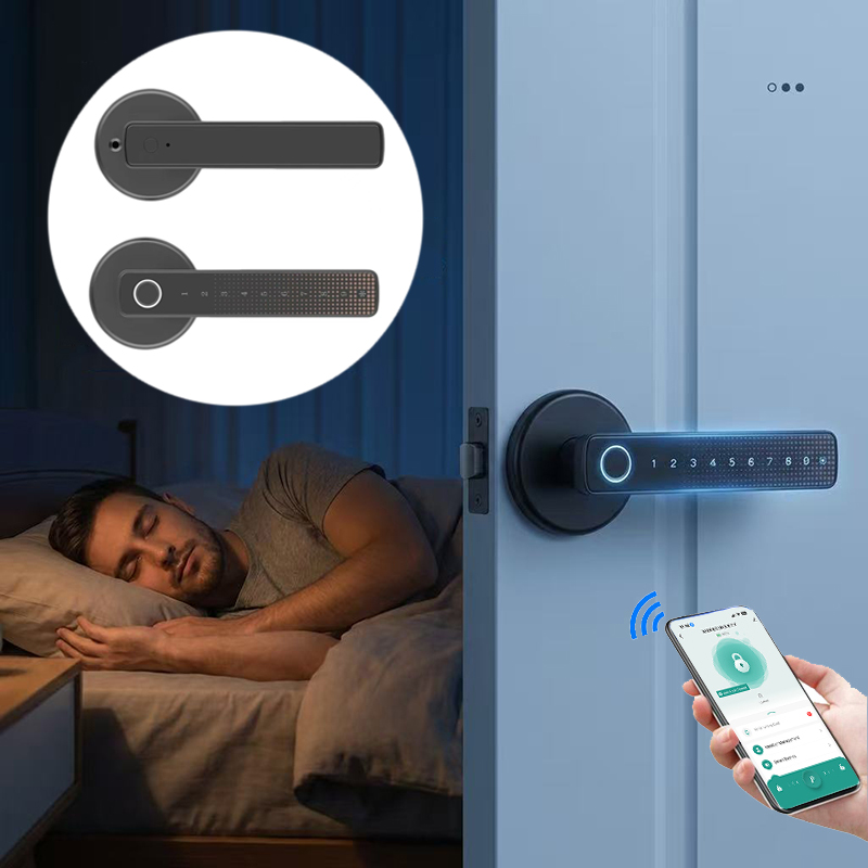Tuya APP スマート指紋パスワード RFID カードロックデッドボルト屋内ホームオフィスドア用