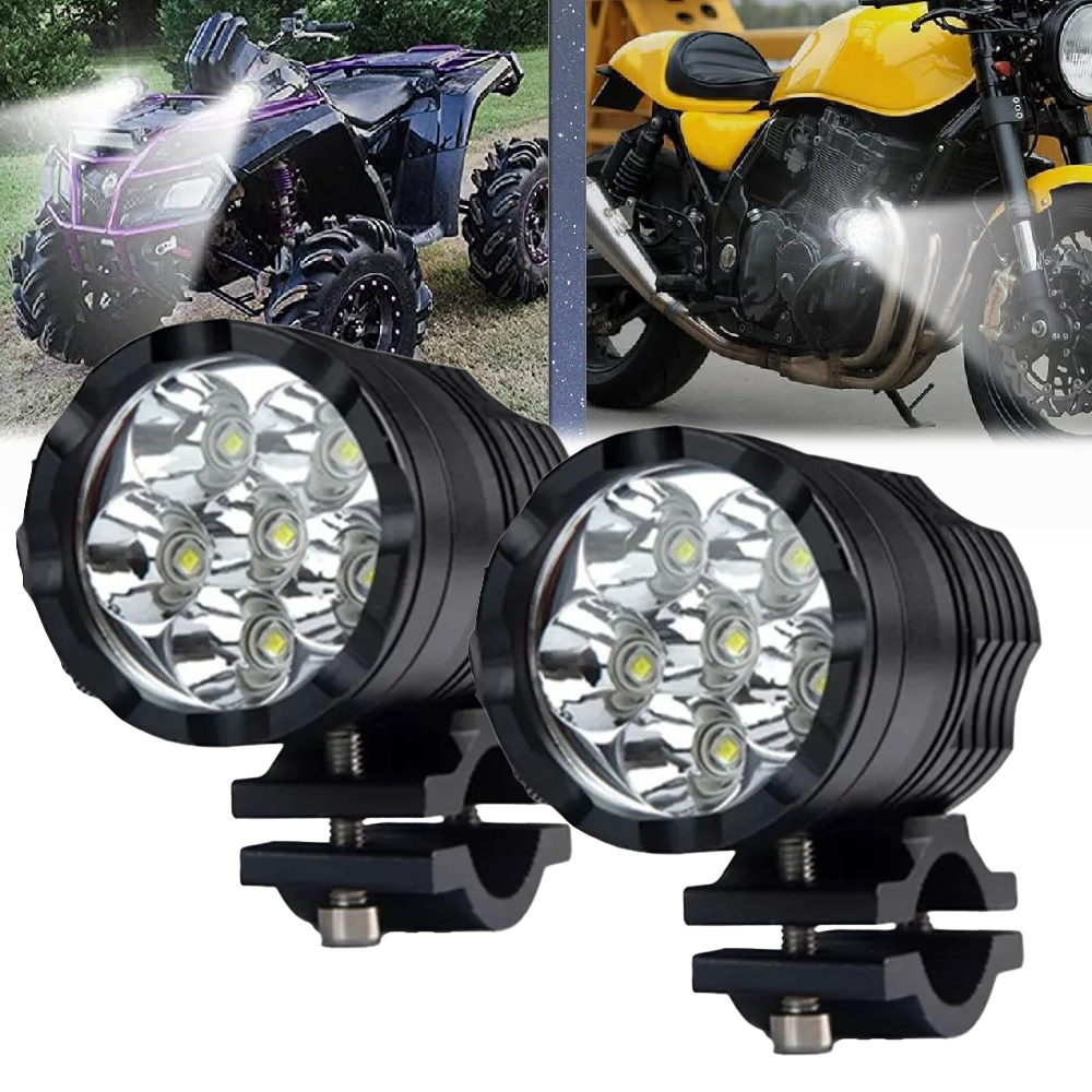 追加 LED フォグライトオートバイ白黄色高低ビームワーク Lamp12V 駆動フォグライトジープ ATV SUV ランプアクセサリー