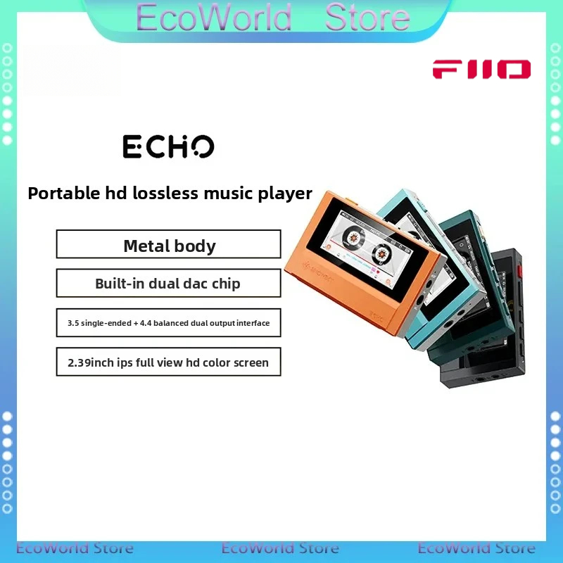 FiiO SnowSky ECHO HiFi ロスレス音楽プレーヤー CS43198 DAC DSD WAV Bluetooth デュアル出力ハイレゾオーディオプレーヤー音楽機器