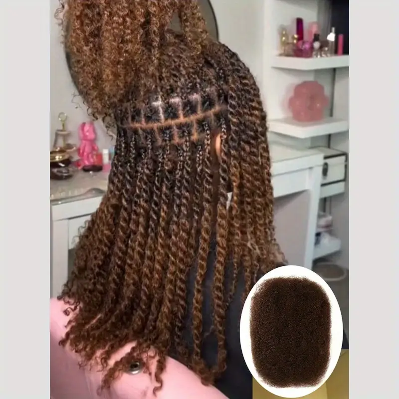 ローカル倉庫 50 グラムアフロキンキーカーリー編みバルクヘアエクステンションミニツイスト用横糸なしソフト Locs アフロキンキーカーリー人毛