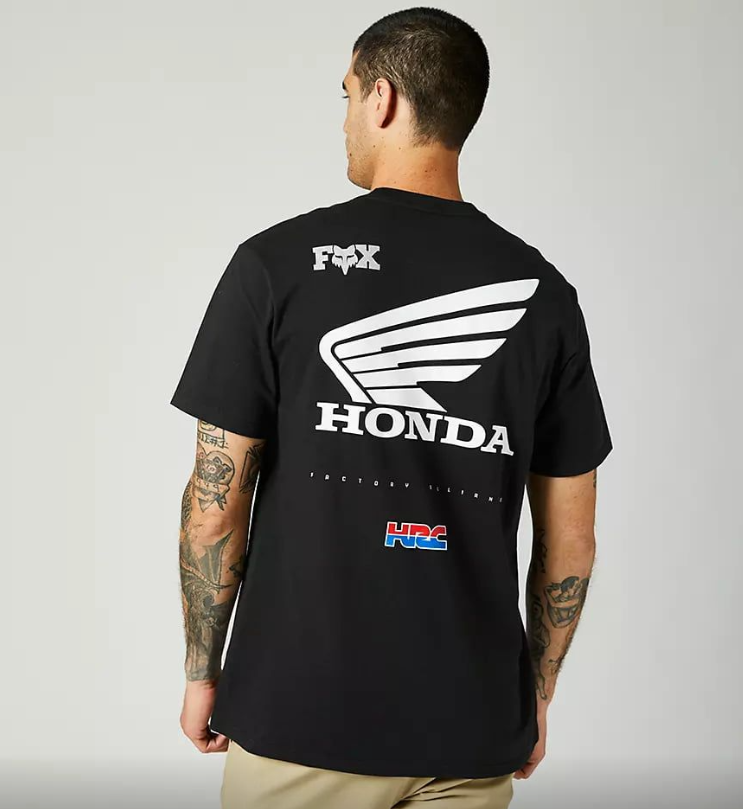 ホンダフォックス hrc メンズ tシャツストリートカジュアル夏グラフィック tシャツオートバイ tシャツ