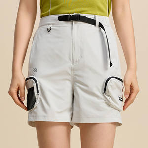 ZZCOMPRESSION スポーツ・アウトドア・ワークウェア ショートパンツ レディース 肌見せ防止裏地付き 耐摩耗性・通気性抜群 ゆったりフィット 登山用パンツ
