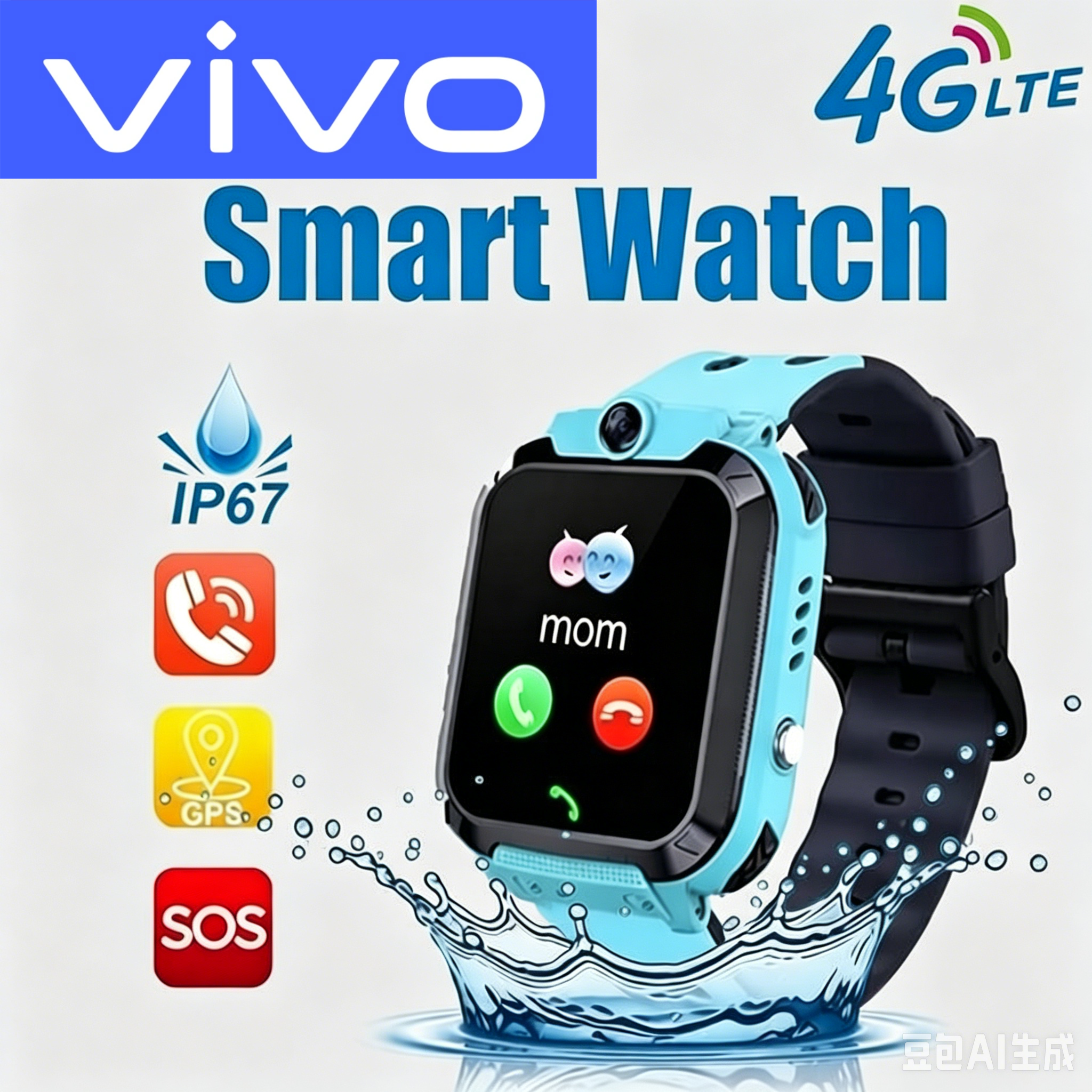 VIVO 4 グラム子供スマートウォッチ SOS Wifi GPS ロケーションコール電子時計カードカメラ防水学校少年少女のためのギフト