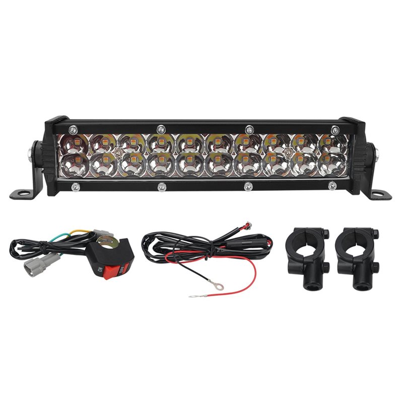 新品-ホンダ カワサキ ダートピットバイク LED スポットライトキット 高輝度 取付ブラケットスイッチ配線付き