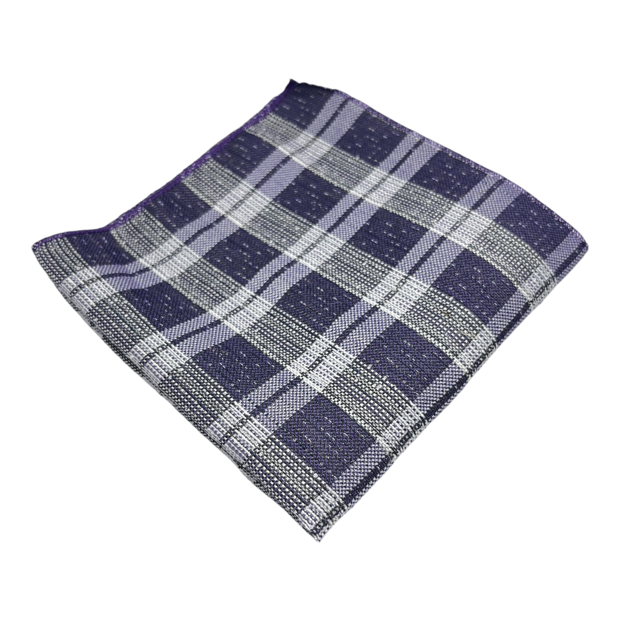 Tie Benon Multi-Color Tartan Plaided Broad Cashmere Tie and Pocket Square Combo