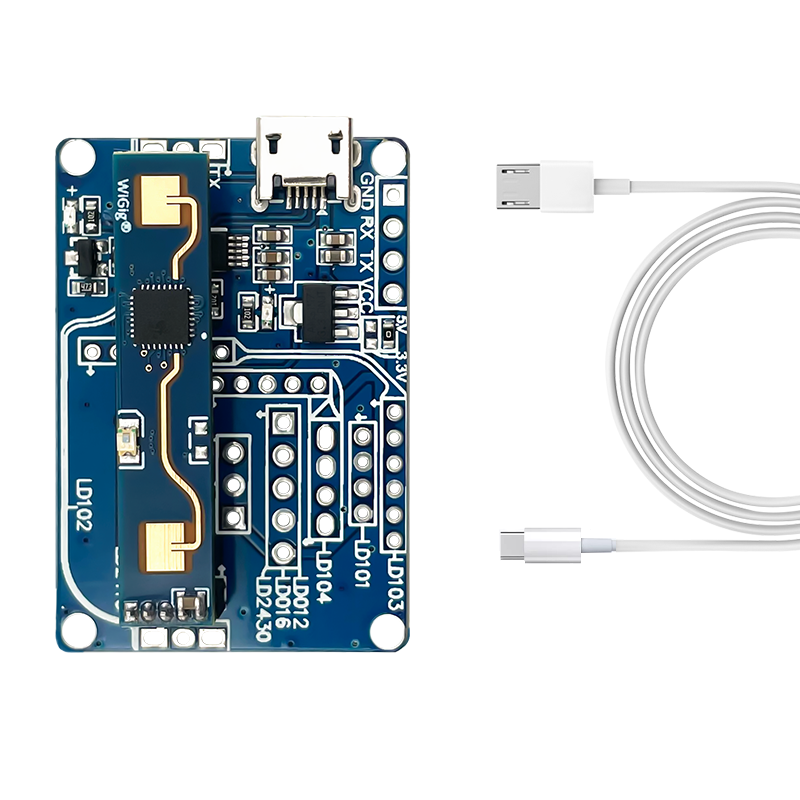Hi-link 新しい 24 グラム人存在レーダーモジュールキット LD2410 呼吸と心拍モニタリング非接触誘導スマートホーム